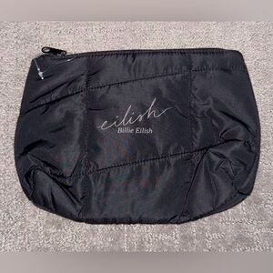 Billie Eilish Black Puffer Toiletry Cosmetic Makeup Bag Pouch